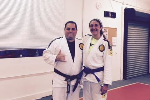 Arianna Zeppetelli receives bluebelt at Lyndhurst Martial Arts school