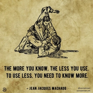 "The more I know, the less I use"