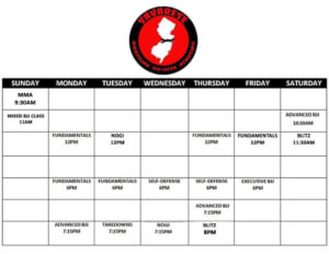 Savarese BJJ schedule