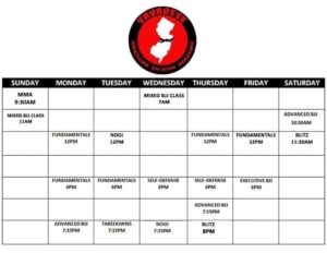 Savarese BJJ Academy schedule